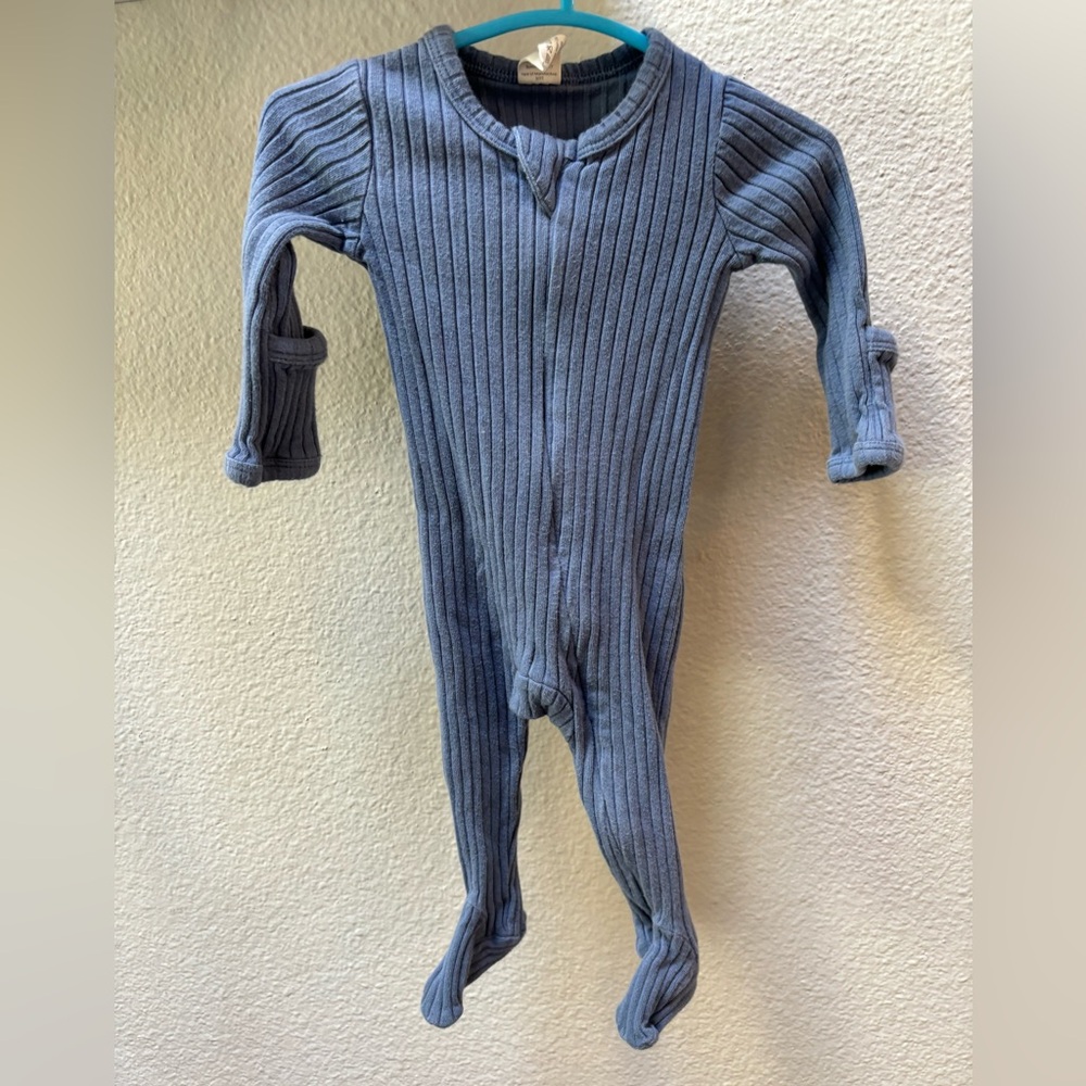 Blue wide rib footie